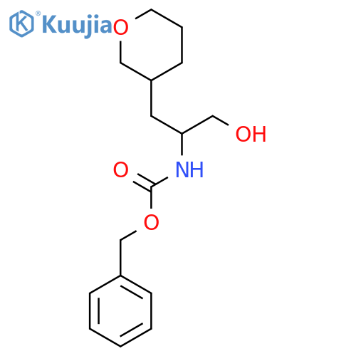 Benzyl ((S)-1-hydroxy-3-((R)-tetrahydro-2H-pyran-3-yl)propan-2-yl)carbamate structure