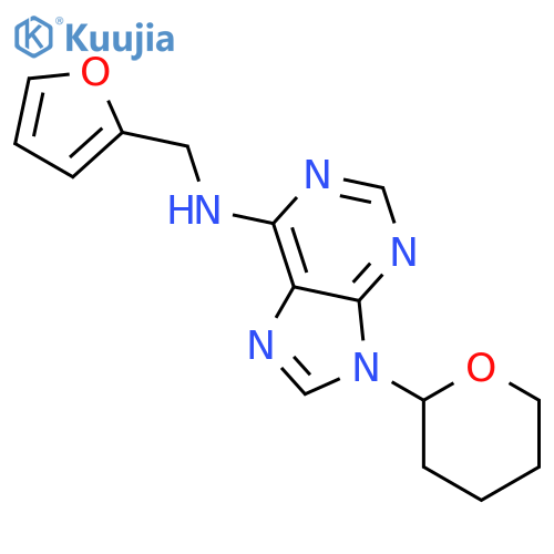 N-(furan-2-ylmethyl)-9-(oxan-2-yl)purin-6-amine structure