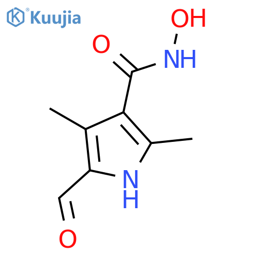 5-formyl-N-hydroxy-2,4-dimethyl-1H-Pyrrole-3-carboxamide structure