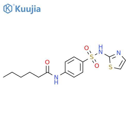 Hexanamide, N-[4-[(2-thiazolylamino)sulfonyl]phenyl]- structure