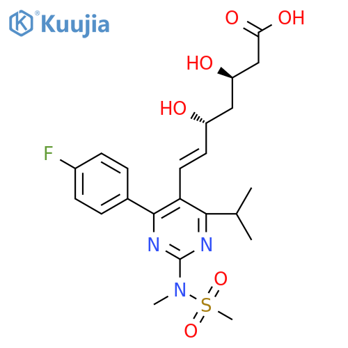 (E,3R,5R)-7-[4-(4-fluorophenyl)-6-isopropyl-2-[methyl(methylsulfonyl)amino]pyrimidin-5-yl]-3,5-dihydroxy-hept-6-enoic acid structure
