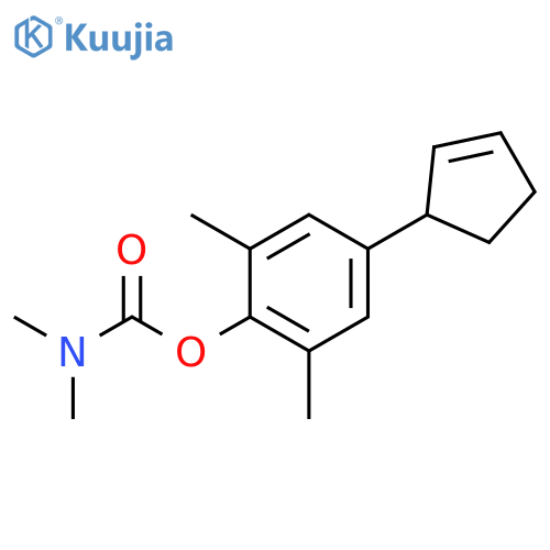 Carbamic acid, dimethyl-, 4-(2-cyclopenten-1-yl)-2,6-dimethylphenylester structure