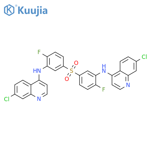 4-Quinolinamine, N,N'-[sulfonylbis(6-fluoro-3,1-phenylene)]bis[7-chloro- structure