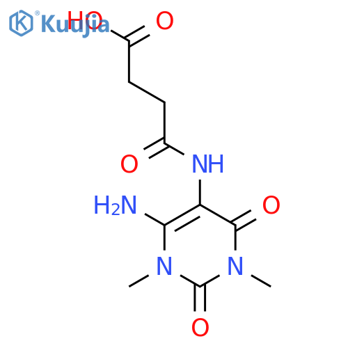 Butanoic acid,4-[(6-amino-1,2,3,4-tetrahydro-1,3-dimethyl-2,4-dioxo-5-pyrimidinyl)amino]-4-oxo- structure
