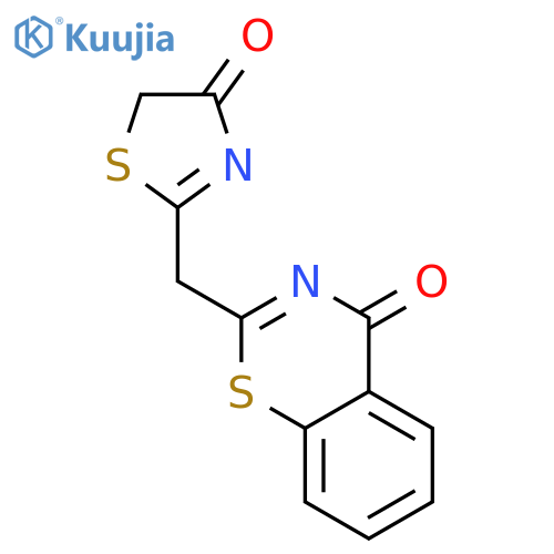 4H-1,3-Benzothiazin-4-one, 2-[(4,5-dihydro-4-oxo-2-thiazolyl)methyl]- structure