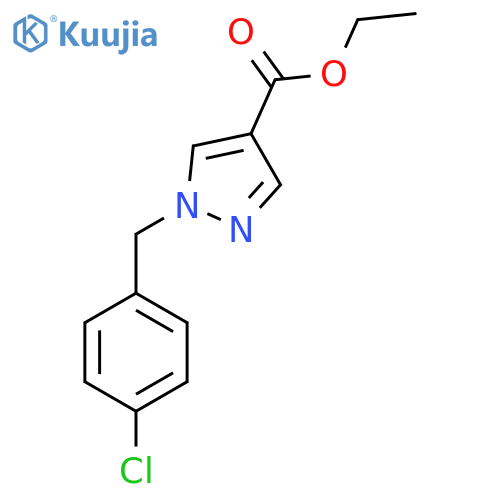1-(4-Chloro-benzyl)-1H-pyrazole-4-carboxylic acid ethyl ester structure