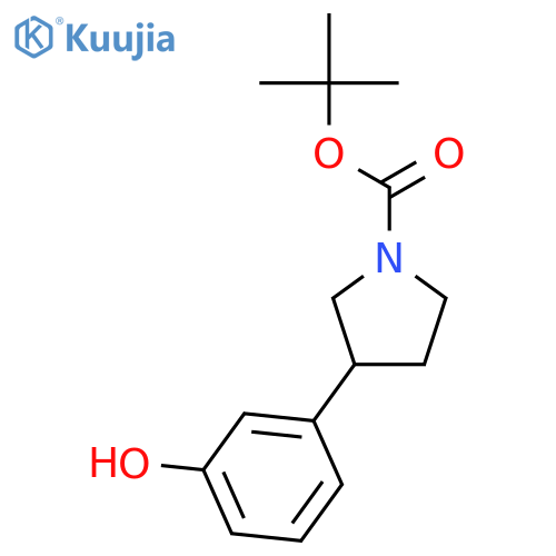 3-(3-Hydroxyphenyl)-1-Pyrrolidinecarboxylic Acid 1,1-Dimethylethyl Ester structure