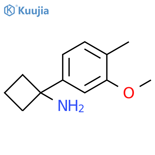 1-(3-methoxy-4-methylphenyl)cyclobutan-1-amine structure