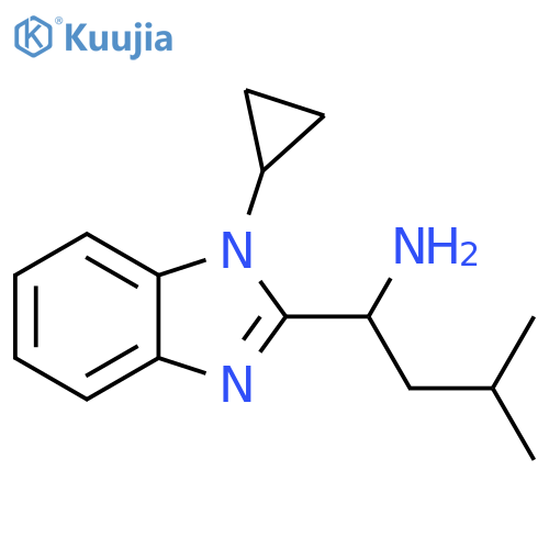 1-(1-Cyclopropyl-1H-benzoimidazol-2-yl)-3-methyl-butylamine structure