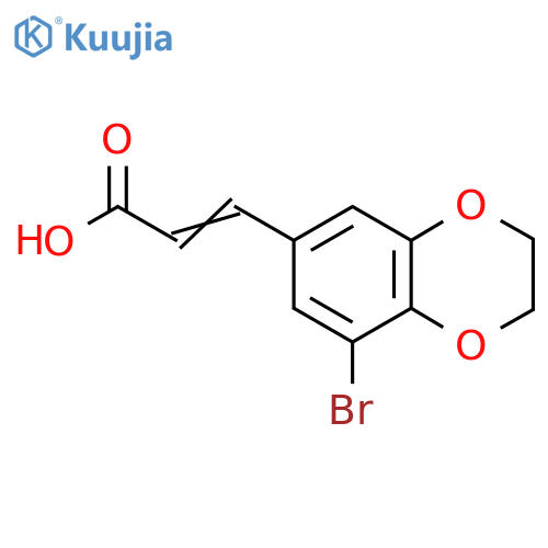 3-(8-Bromo-2,3-dihydro-1,4-benzodioxin-6-yl)prop-2-enoic Acid structure