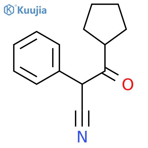 3-cyclopentyl-3-oxo-2-phenylpropanenitrile structure