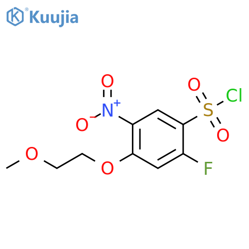 Benzenesulfonyl chloride, 2-fluoro-4-(2-methoxyethoxy)-5-nitro- structure