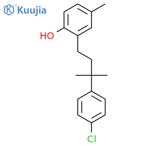 Phenol, 2-[3-(4-chlorophenyl)-3-methylbutyl]-4-methyl- structure