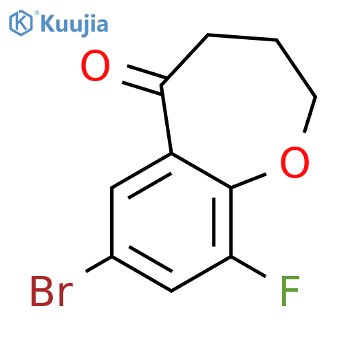 7-bromo-9-fluoro-2,3,4,5-tetrahydro-1-benzoxepin-5-one structure