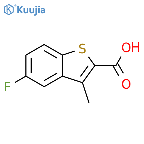 5-fluoro-3-methyl-1-benzothiophene-2-carboxylic acid structure