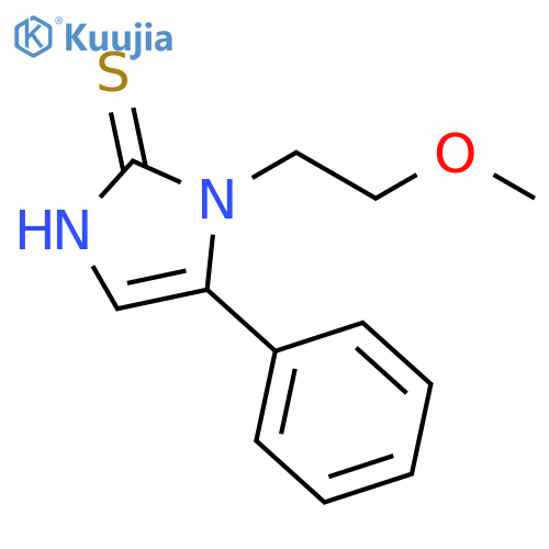 1-(2-methoxyethyl)-5-phenyl-1,3-dihydro-2H-imidazole-2-thione structure