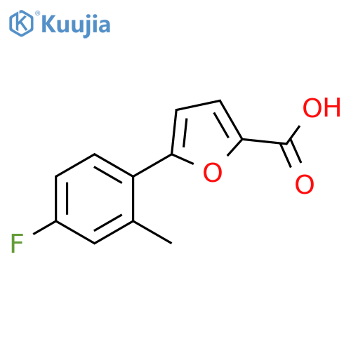 5-(4-Fluoro-2-methyl-phenyl)-furan-2-carboxylic acid structure