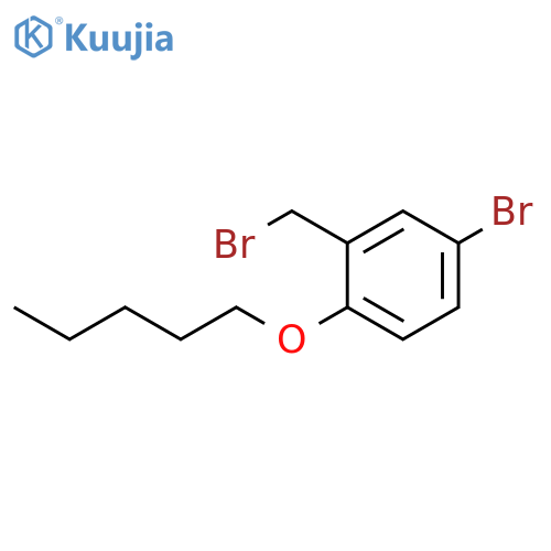 4-bromo-2-(bromomethyl)-1-(pentyloxy)benzene structure