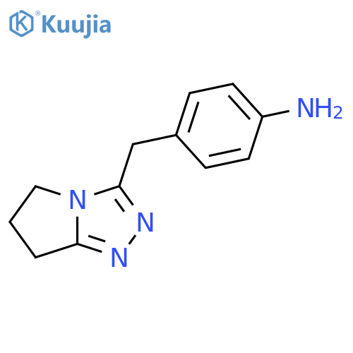 4-{5H,6H,7H-pyrrolo2,1-c1,2,4triazol-3-ylmethyl}aniline structure