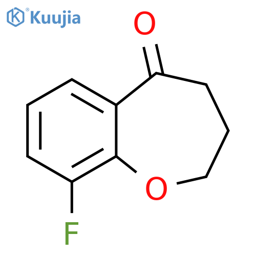 9-fluoro-2,3,4,5-tetrahydro-1-benzoxepin-5-one structure