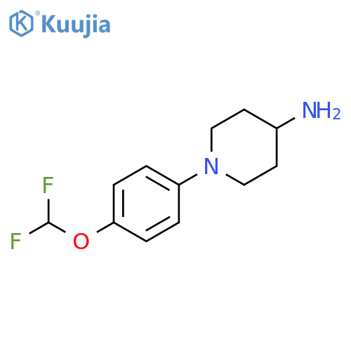 1-4-(Difluoromethoxy)phenylpiperidin-4-amine structure