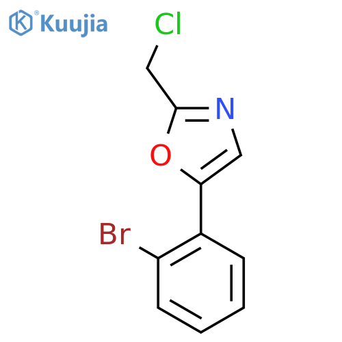 5-(2-Bromophenyl)-2-(chloromethyl)-1,3-oxazole structure