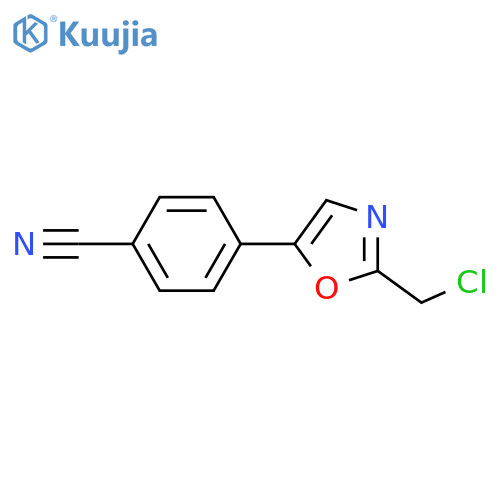 4-2-(chloromethyl)-1,3-oxazol-5-ylbenzonitrile structure