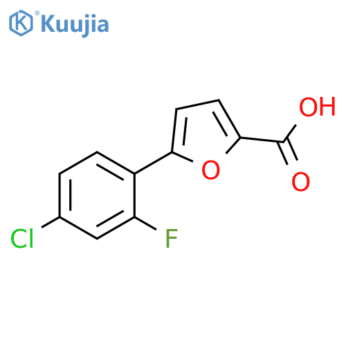 5-(4-chloro-2-fluorophenyl)furan-2-carboxylic acid structure