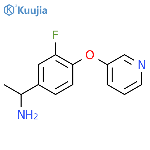1-3-Fluoro-4-(pyridin-3-yloxy)phenylethan-1-amine structure