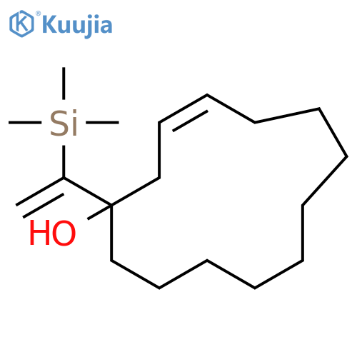 3-Cyclotridecen-1-ol, 1-[1-(trimethylsilyl)ethenyl]-, (E)-(±)- structure