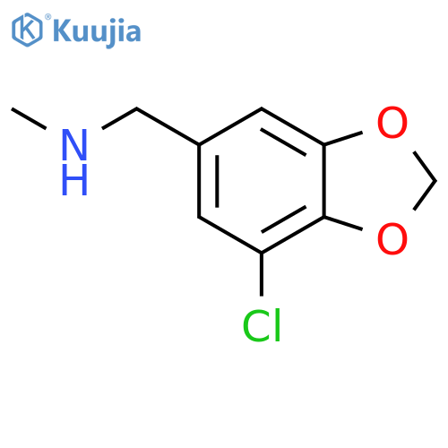 (7-chloro-1,3-dioxaindan-5-yl)methyl(methyl)amine structure