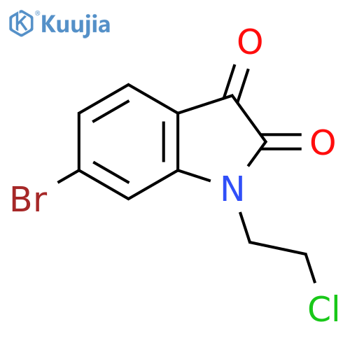 6-bromo-1-(2-chloroethyl)-2,3-dihydro-1H-indole-2,3-dione structure