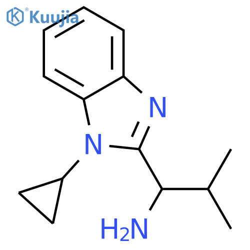 1-(1-Cyclopropyl-1H-benzoimidazol-2-yl)-2-methyl-propylamine structure