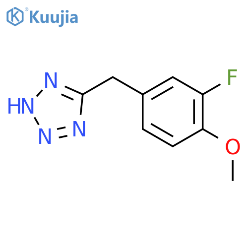 5-(3-Fluoro-4-methoxyphenyl)methyl-1H-1,2,3,4-tetrazole structure
