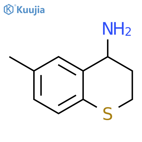 6-methyl-3,4-dihydro-2H-1-benzothiopyran-4-amine structure