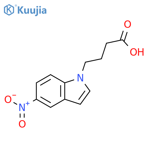 4-(5-nitro-1H-indol-1-yl)butanoic acid structure