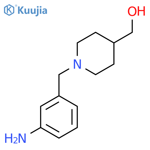 {1-(3-Aminophenyl)methylpiperidin-4-yl}methanol structure