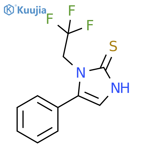 5-phenyl-1-(2,2,2-trifluoroethyl)-1H-imidazole-2-thiol structure