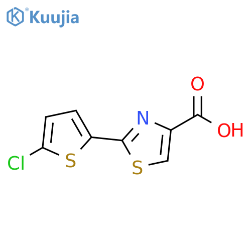 2-(5-chlorothiophen-2-yl)-1,3-thiazole-4-carboxylic acid structure