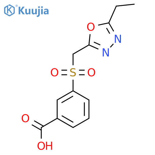 3-(5-Ethyl-1,3,4-oxadiazol-2-yl)methanesulfonylbenzoic Acid structure