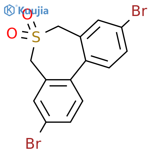 Dibenzo[c,e]thiepin, 3,9-dibromo-5,7-dihydro-, 6,6-dioxide structure