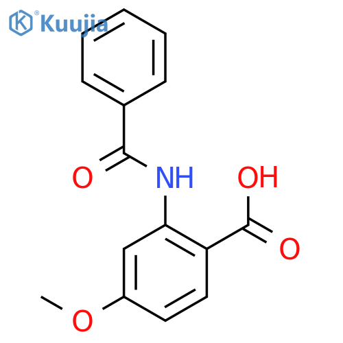 Benzoic acid, 2-(benzoylamino)-4-methoxy- structure