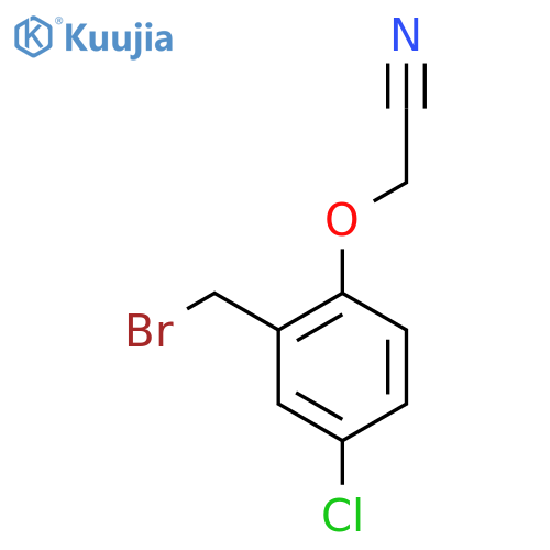 2-2-(Bromomethyl)-4-chlorophenoxyacetonitrile structure