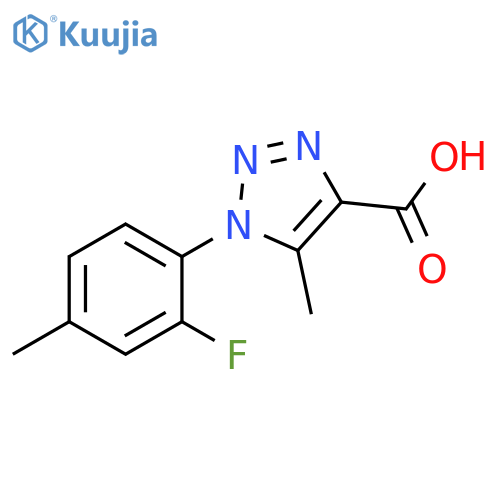 1-(2-fluoro-4-methylphenyl)-5-methyl-1H-1,2,3-triazole-4-carboxylic acid structure