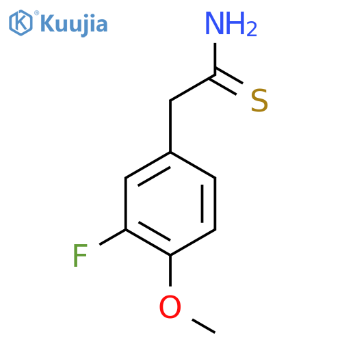 2-(3-fluoro-4-methoxyphenyl)ethanethioamide structure
