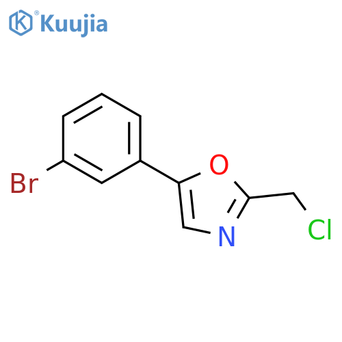 5-(3-bromophenyl)-2-(chloromethyl)-1,3-oxazole structure
