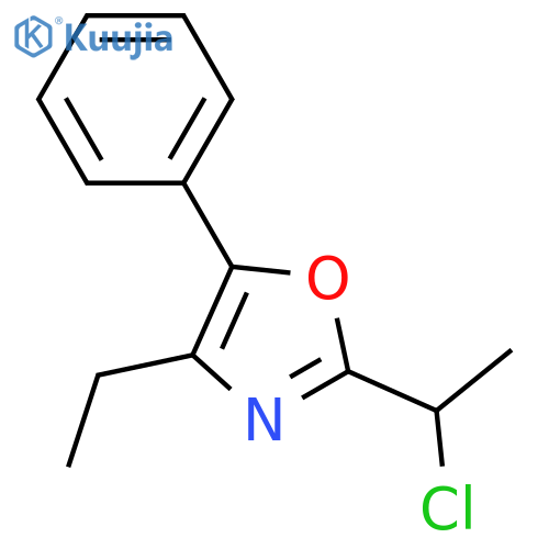 2-(1-chloroethyl)-4-ethyl-5-phenyl-1,3-oxazole structure