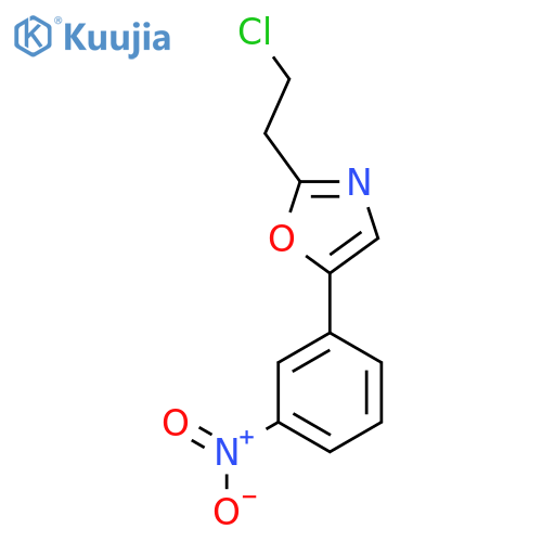 2-(2-Chloroethyl)-5-(3-nitrophenyl)-1,3-oxazole structure