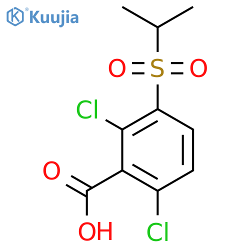 2,6-Dichloro-3-(propane-2-sulfonyl)benzoic acid structure