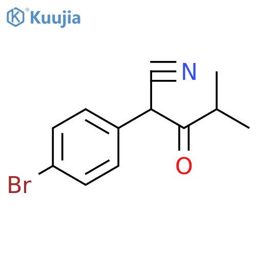 2-(4-bromophenyl)-4-methyl-3-oxopentanenitrile structure